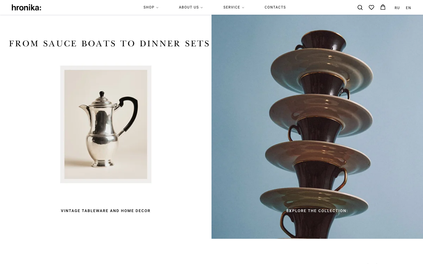 Screenshot der Hronika Website